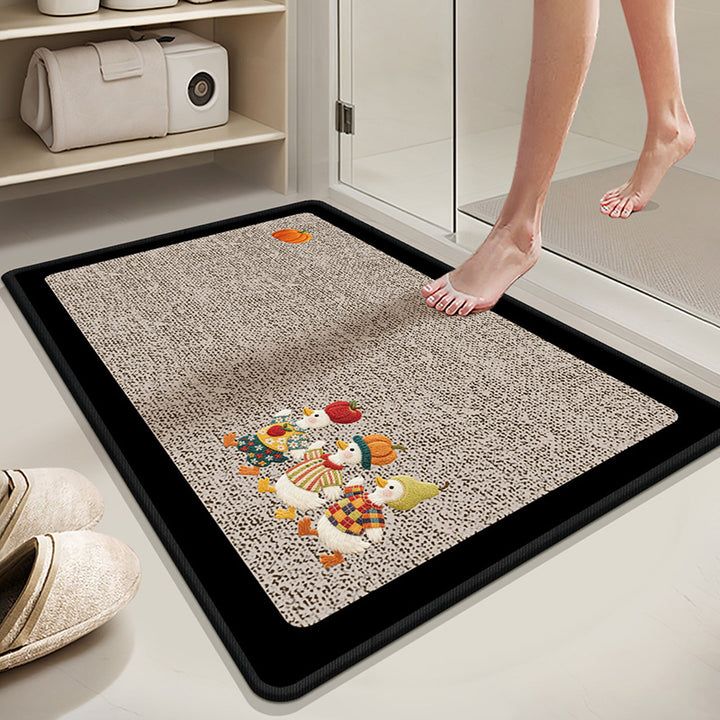Absorberende Antislip Badmat met Winterthema