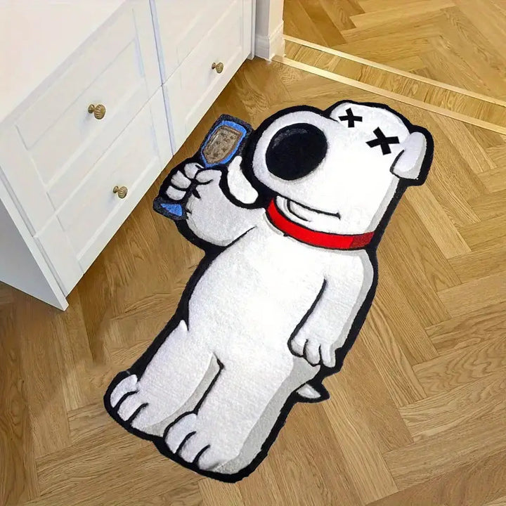 Rug in de vorm van een cartoonfiguur