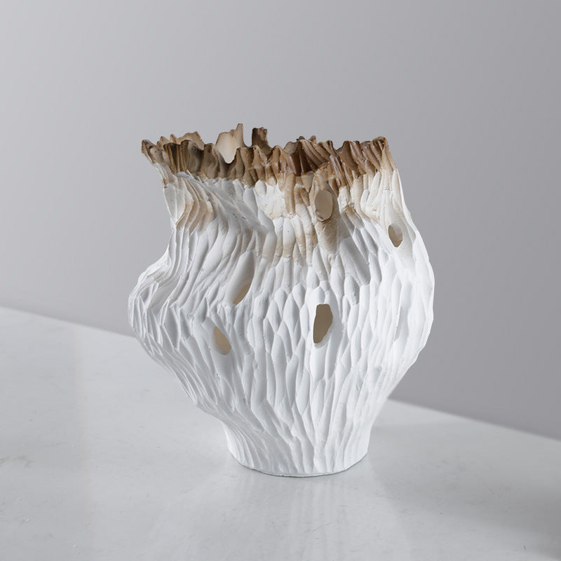 Gestructureerde Keramische Bloemenvase