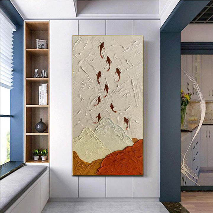 Textured Mountain Canvas Kunstwerk