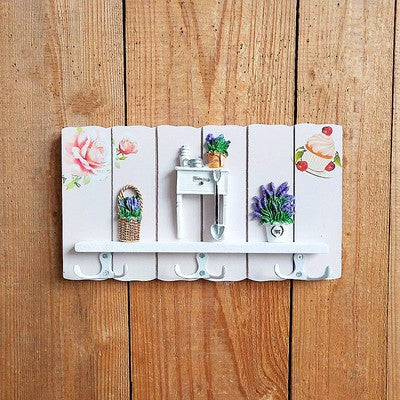 Decoratieve Bloemige Wandhaak Rek