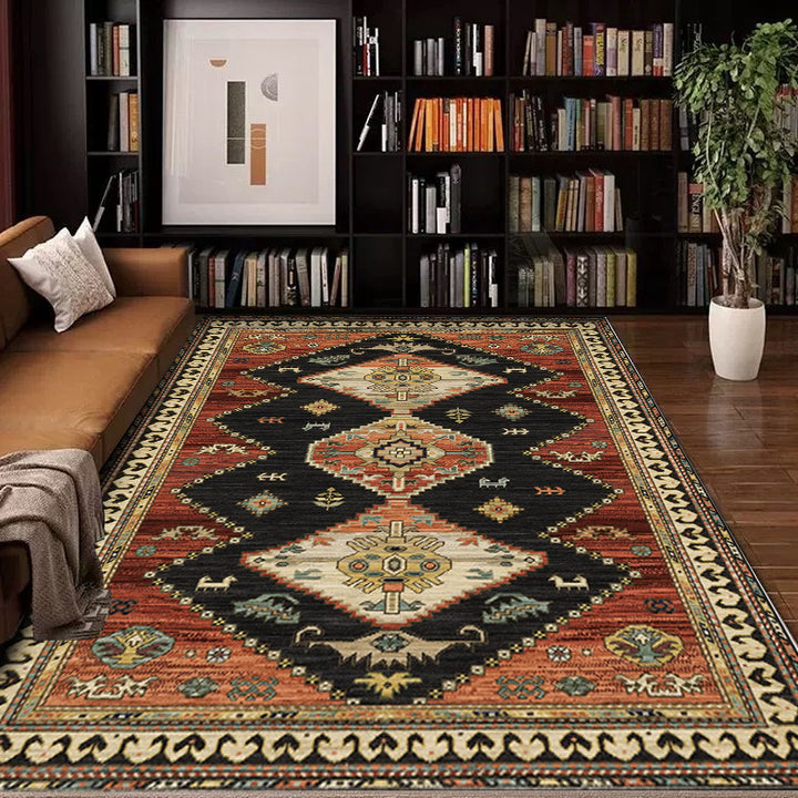 Vintage-Inspirerende Geometrische Tapijt