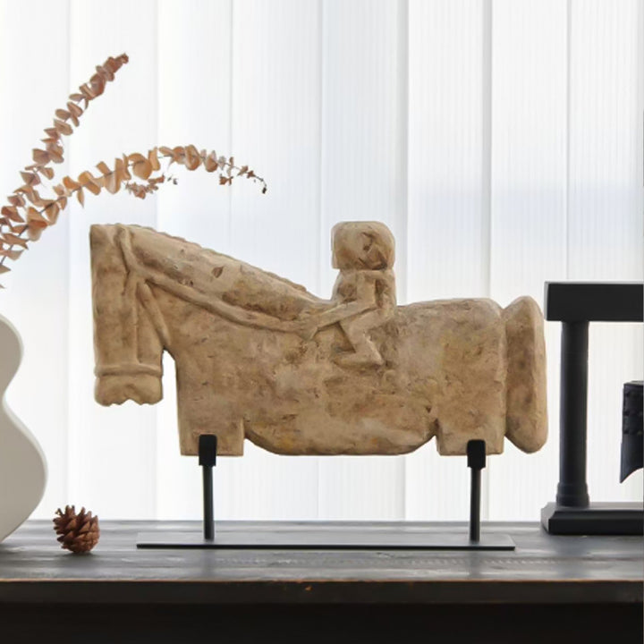 Decoratieve Paardensculptuur met Ruiter