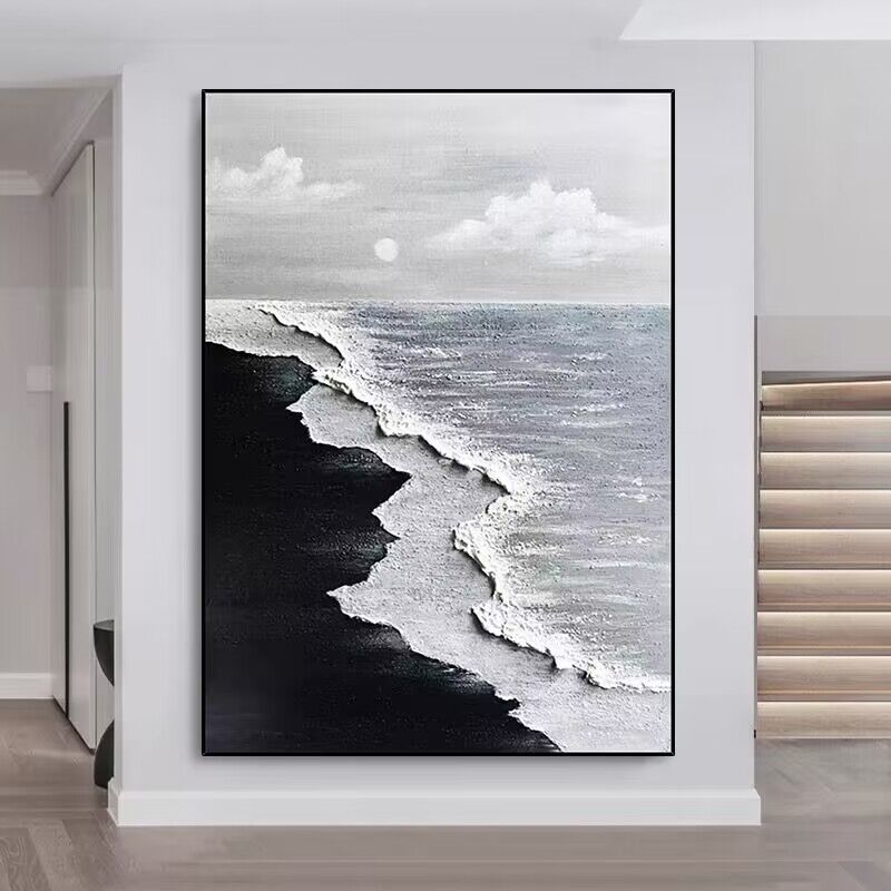 Moderne Abstracte Textuur Canvas Kunstwerk