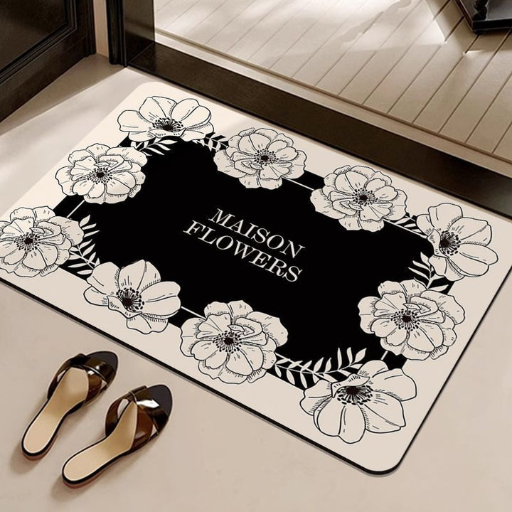 Decoratieve Bloem-Thema Deurmat