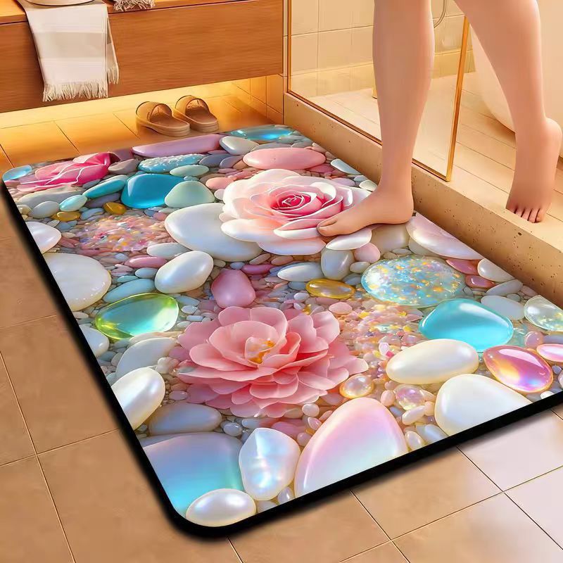 Artistic Floral Badmat