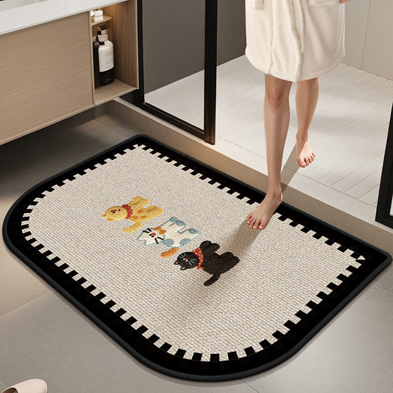 Absorberende Antislip Badmat met Winterthema