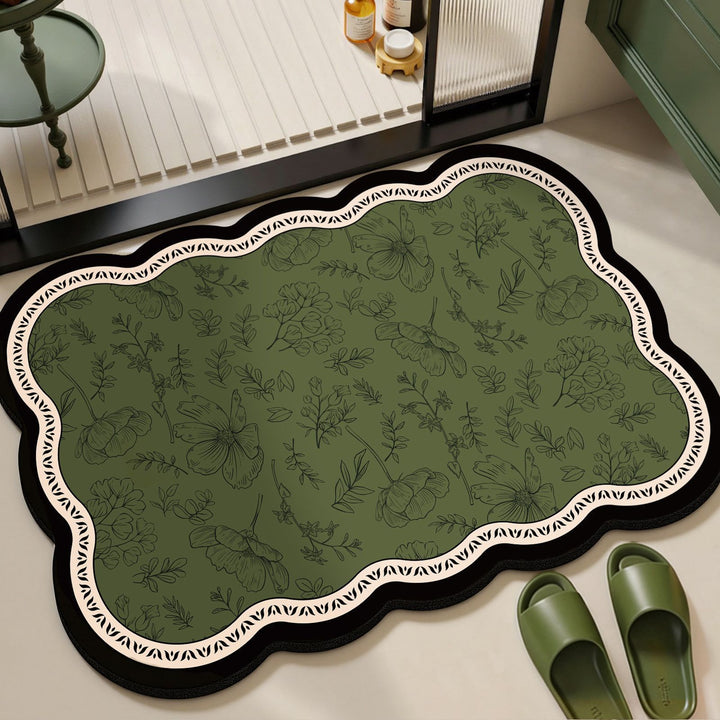 Elegante Vintage Bloemenprint Vloermat