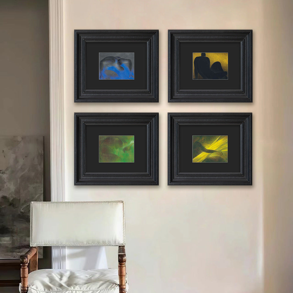 Abstract Expressionist Ingelijste Kunstwerk