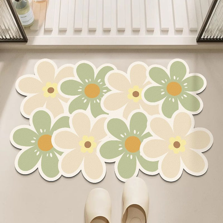 Decoratieve Bloem Motief Vloermat