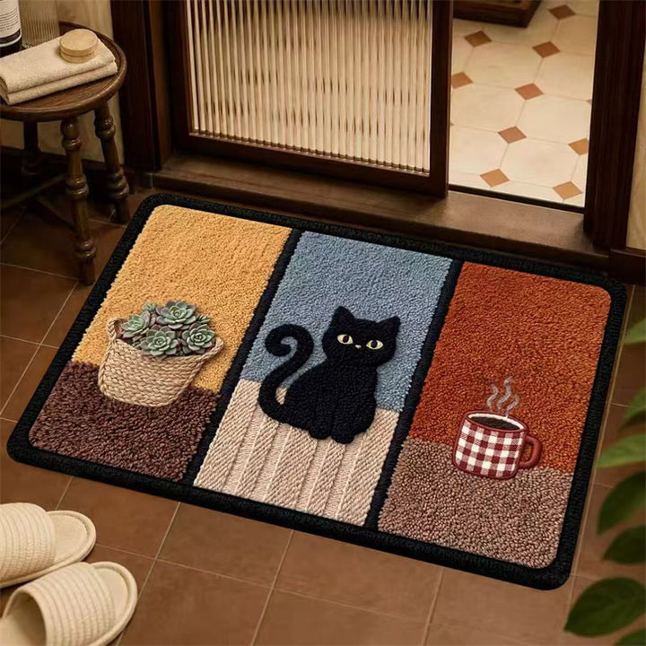 Gezellige Kat-Thema Badkamer Tapijt