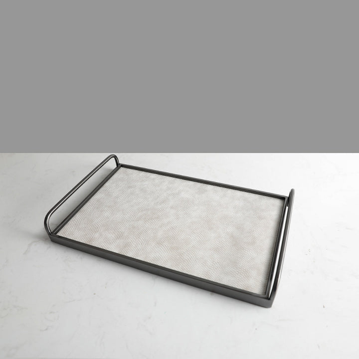 Stijlvolle Decoratieve Dienblad met Robuuste Handgrepen