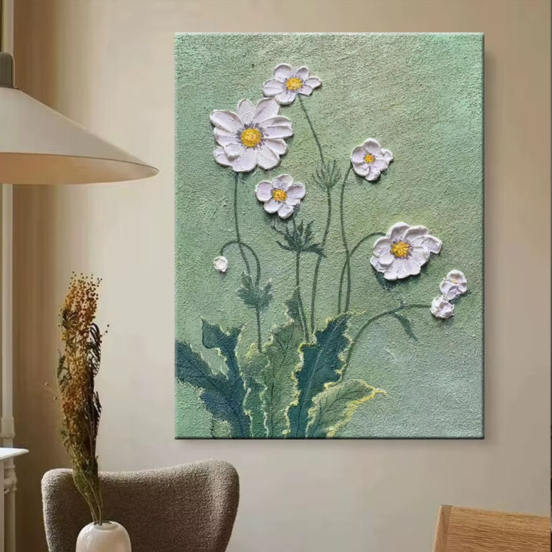 Textured Floral Relief Wanddecoratie