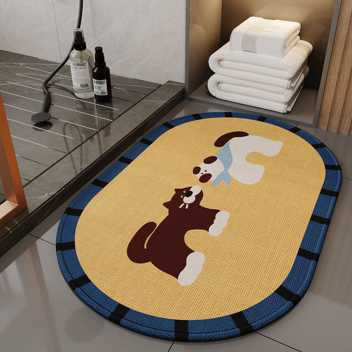 Schattige Honden-Thema Antislip Badmat