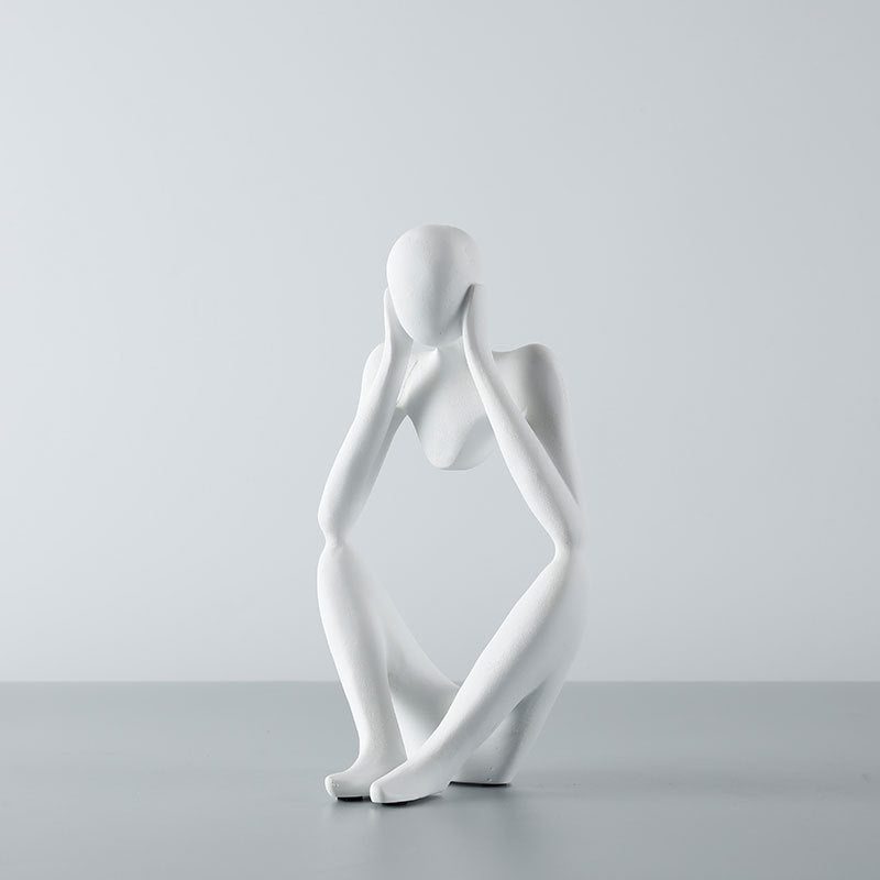 Abstracte menselijke figuur beeldhouwwerk
