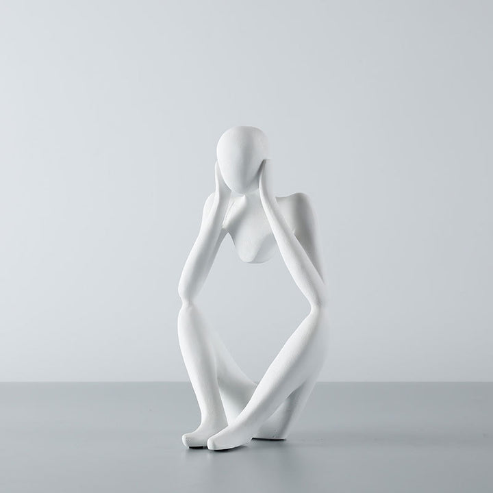 Abstracte menselijke figuur beeldhouwwerk