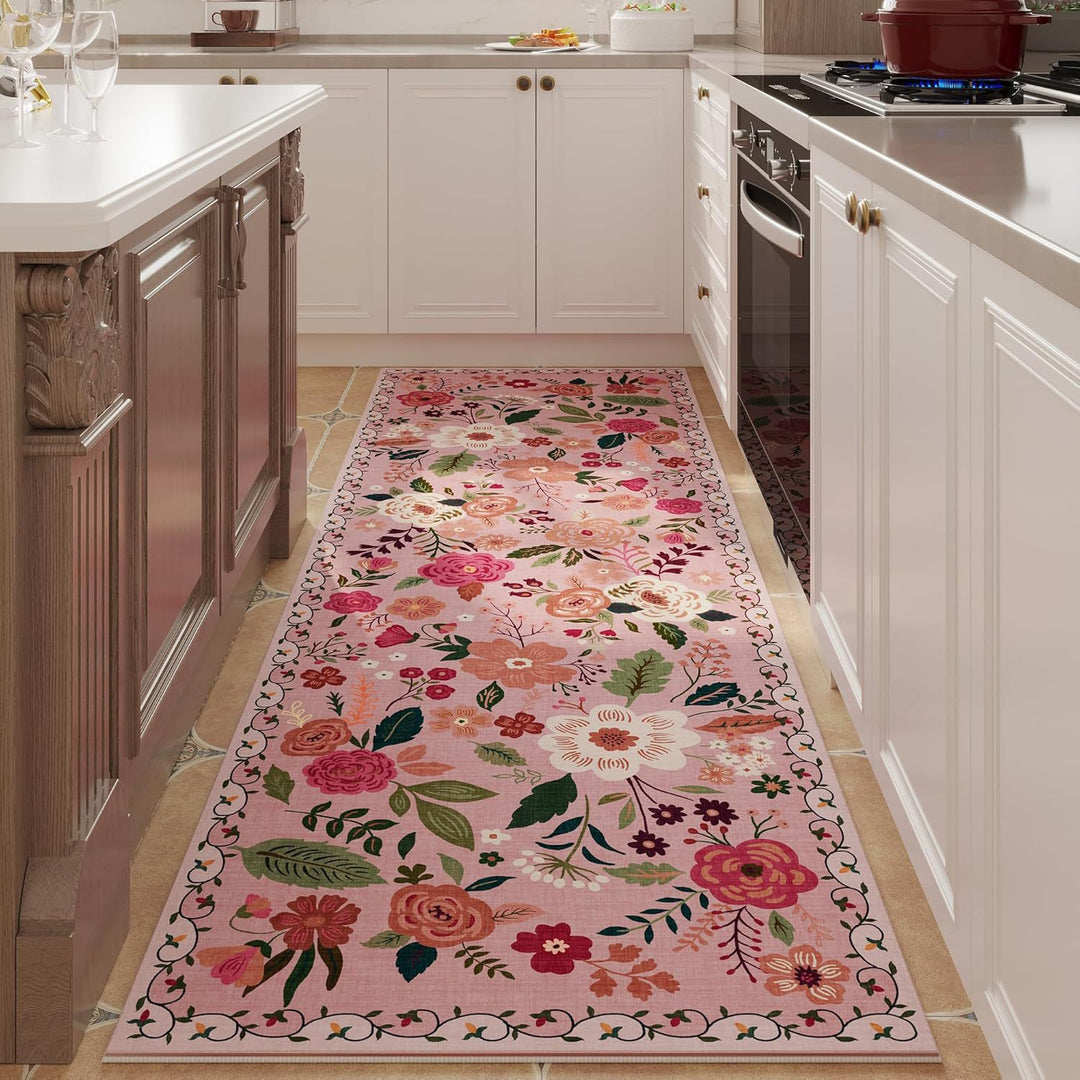 Bloemmotief Keuken Loper Mat