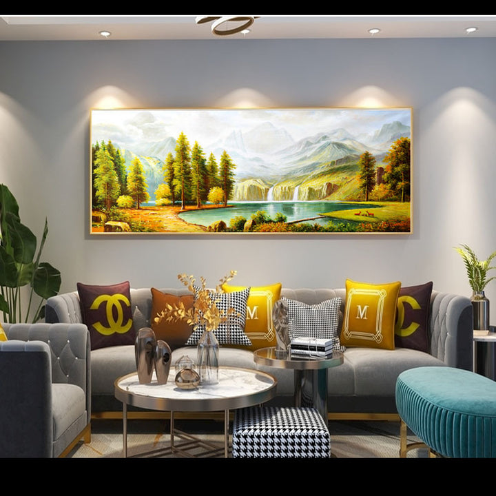 Grote Landschap Gecadreerd Canvas Kunst