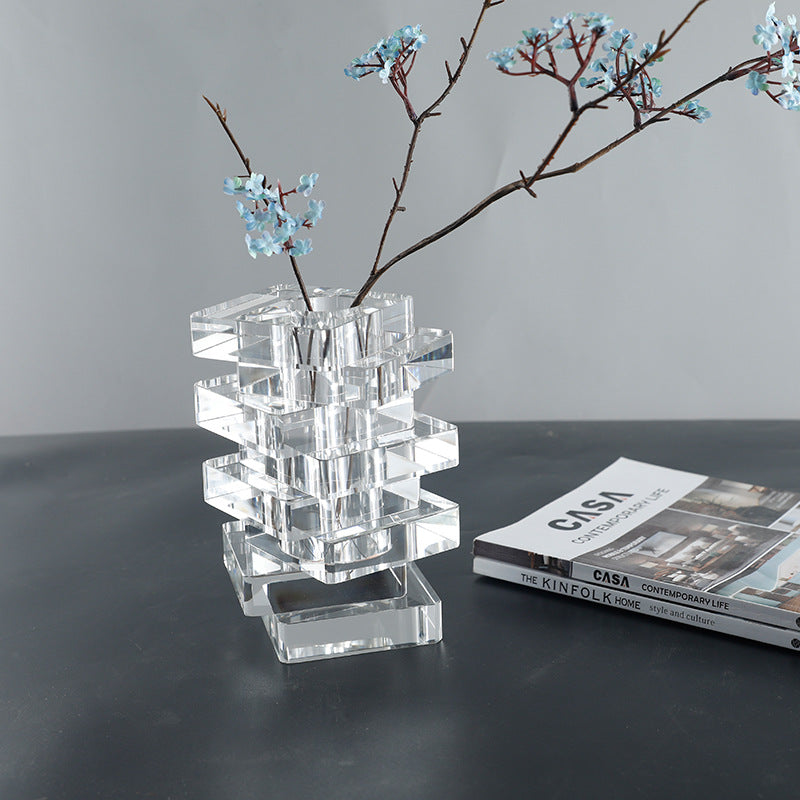 Moderne Geometrische Kristal Sculptuur