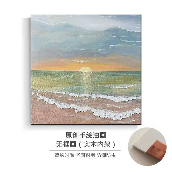 Kustzonsondergang Canvas Wandkunst