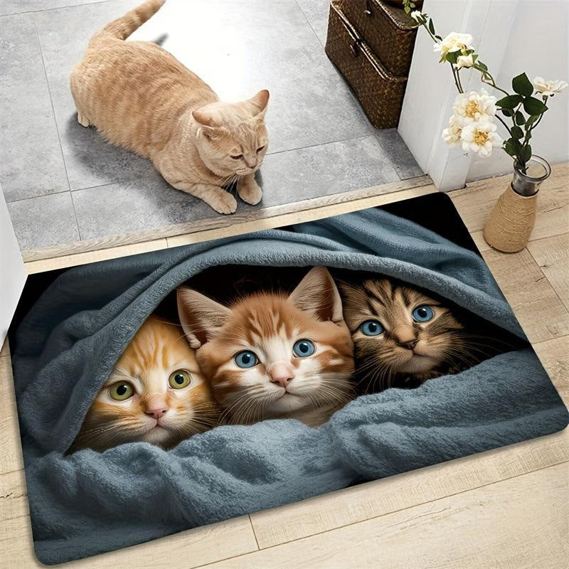 Decoratieve Kat-Thema Deurmat