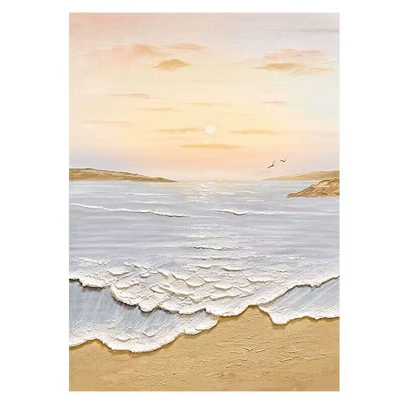 Kust Sereniteit Textuur Canvas Kunst