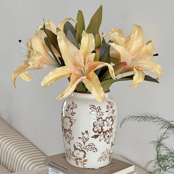 Bloemmotief Decoratieve Keramische Vaasje