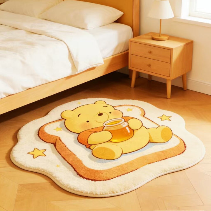 Schattig Cartoon Beer-Thema Pluche Vloerkleed