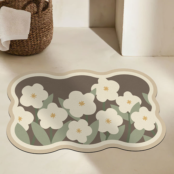 Bloemrijke Decoratieve Gebiedsmat voor Huisdecoratie