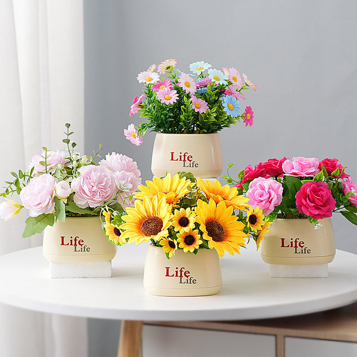 Decoratieve Pot met Nep Bloemarrangement