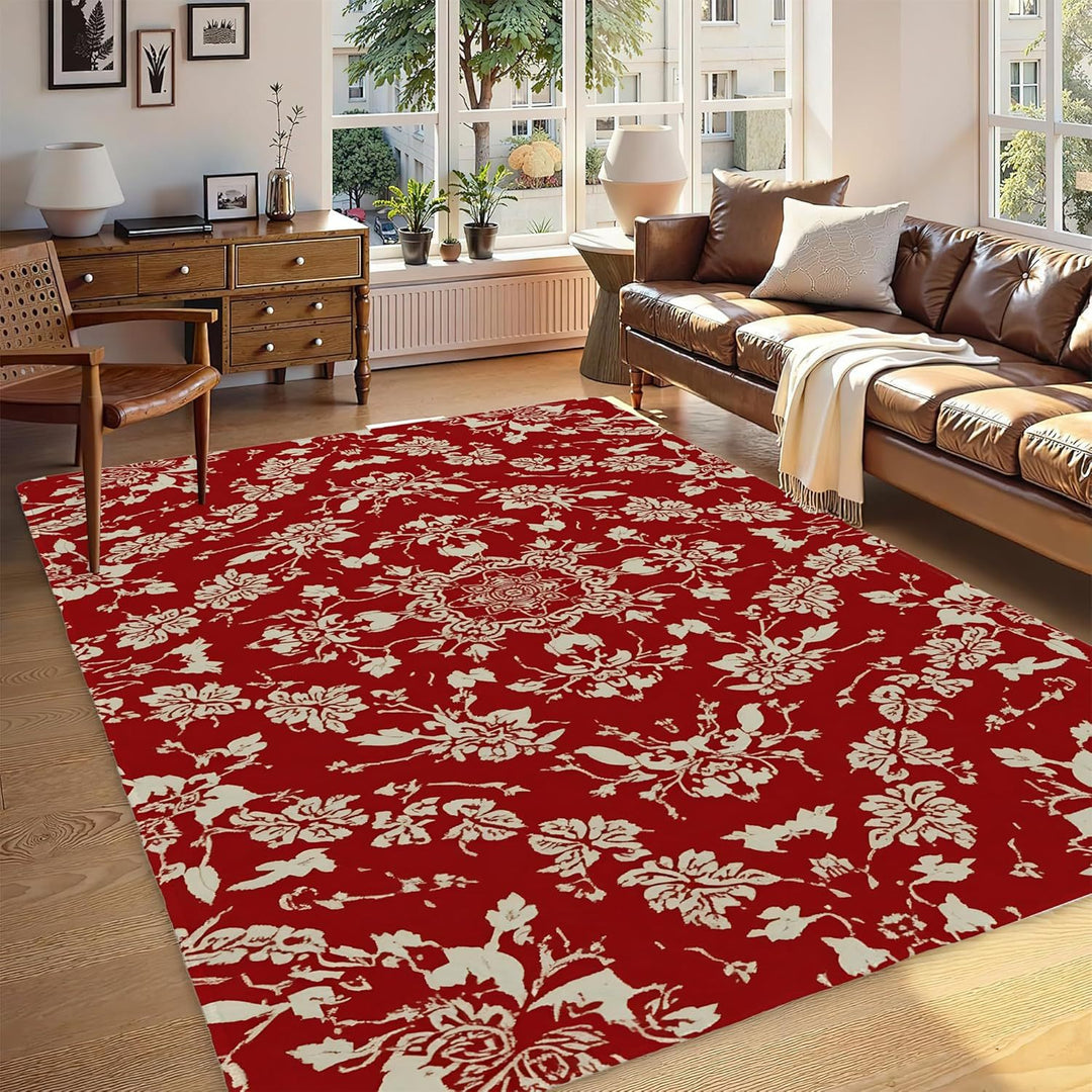 Abstract Leaf Print Gebied Tapijt