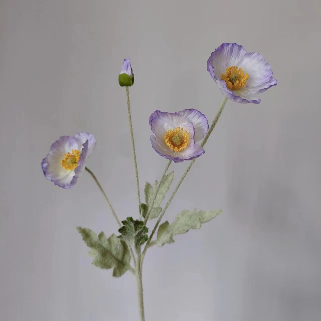 Levensechte Zijde Papaver Bloemsteel