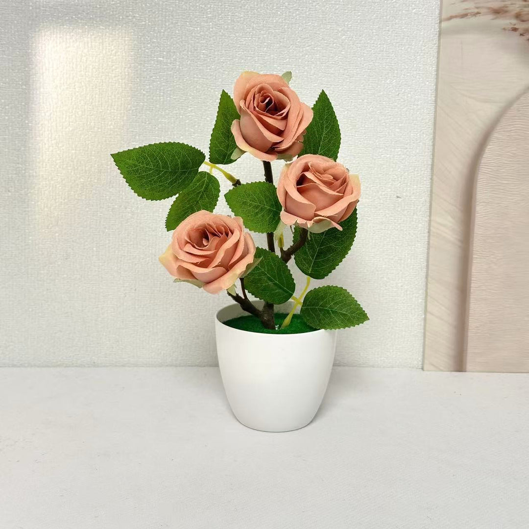 Elegante Kunstmatige Rozenplant Arrangement voor Thuisdecoratie
