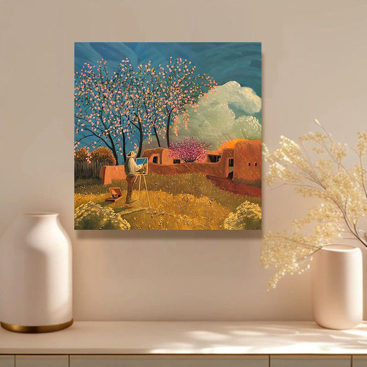 Scenisch Winterlandschap Canvas Kunst
