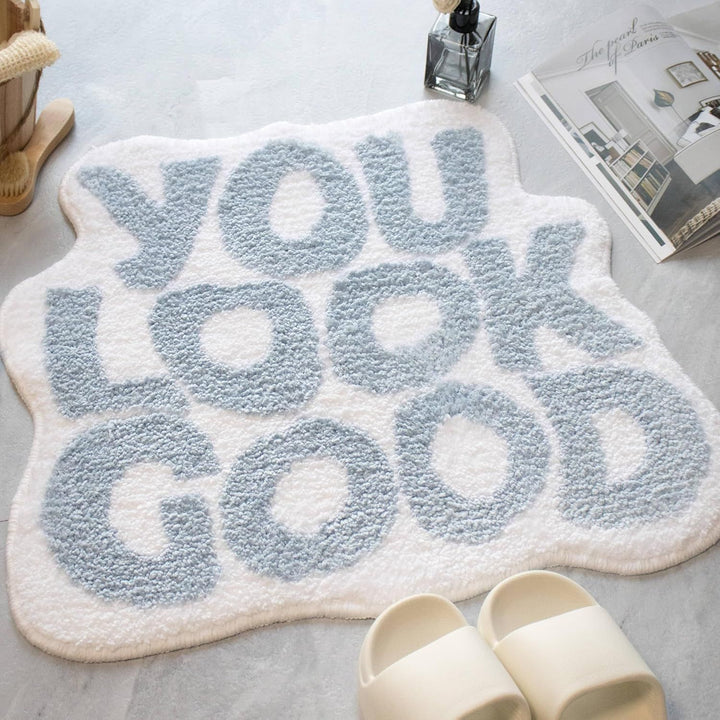 Pluche Badmat met Motivational Phrase