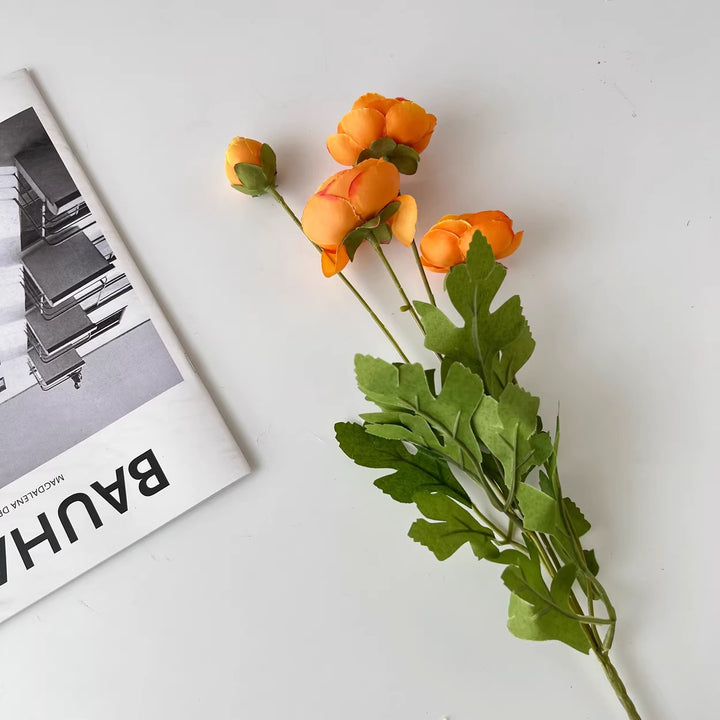 Levensechte Kunstmatige Ranunculus Steel