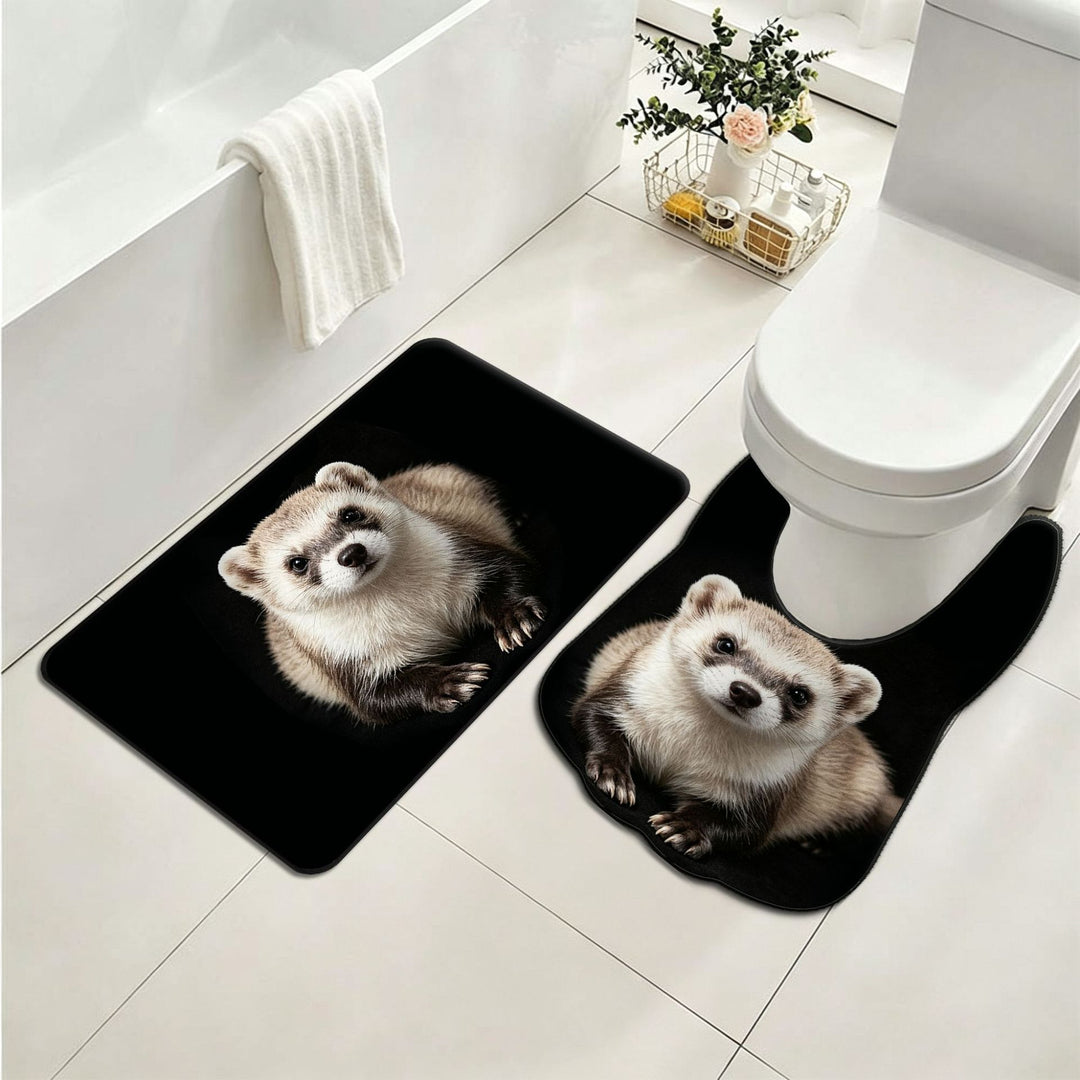 Panda-Thema Pluche Toiletmat Set