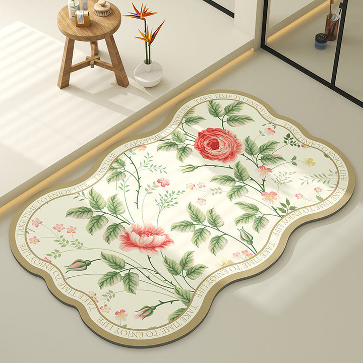 Decoratieve Bloemen Vloerkleed