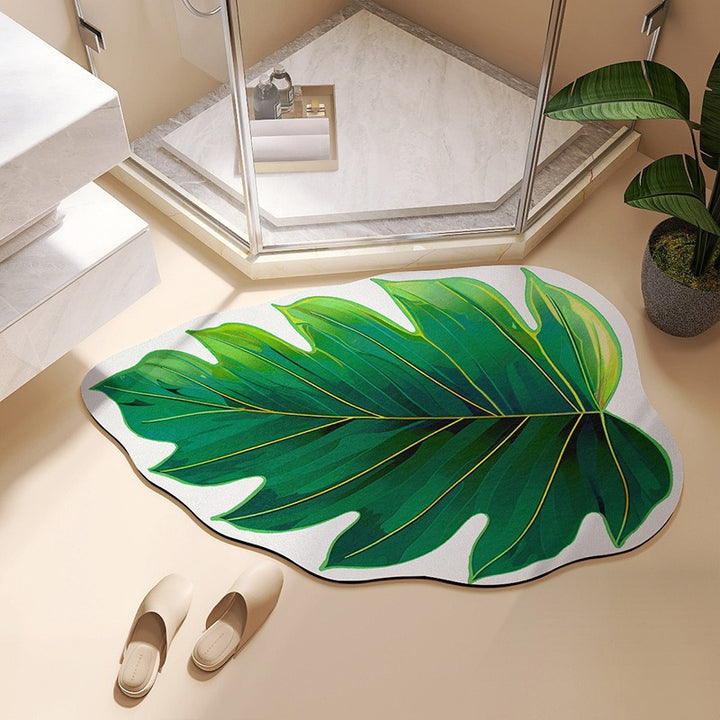 Bladvormige Decoratieve Badmat