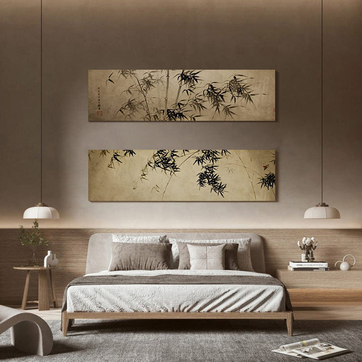 Abstract Bamboe-Geïnspireerde Muurkunst