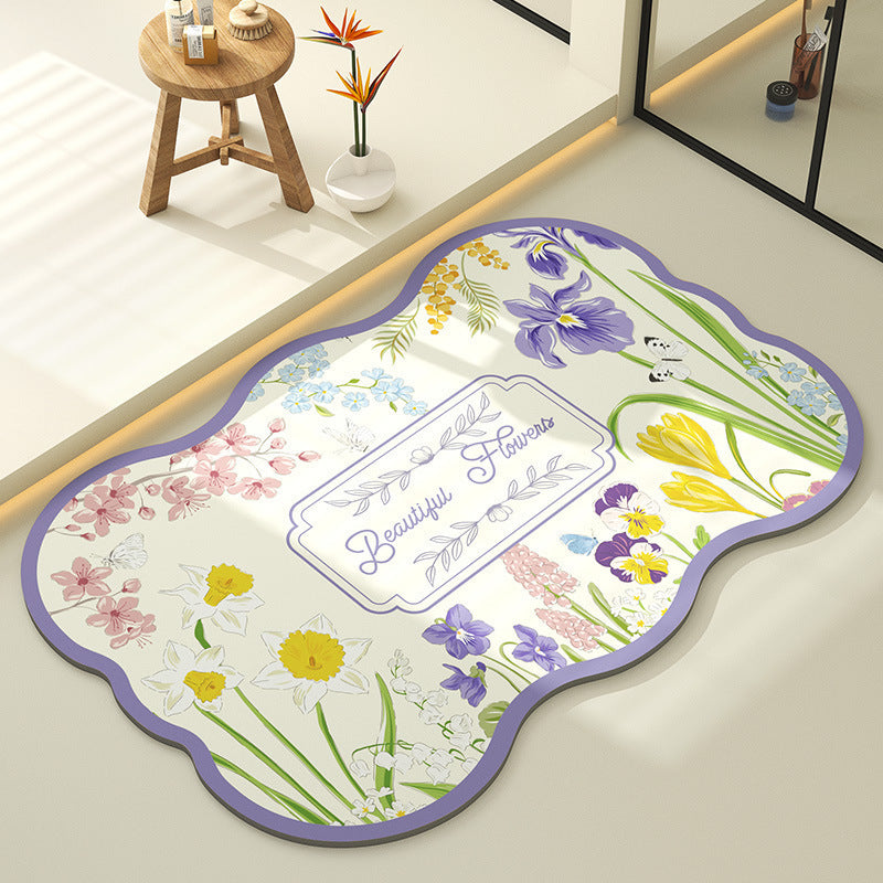 Decoratieve Bloemen Vloerkleed
