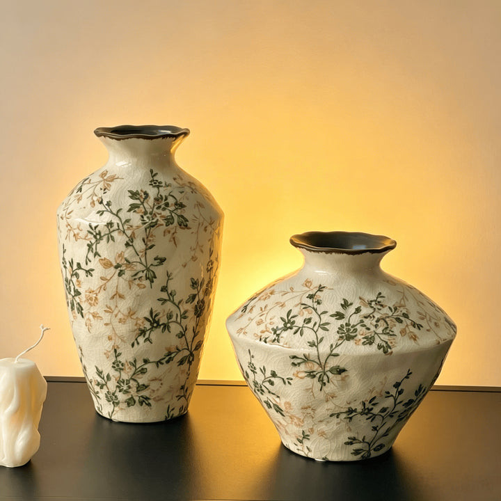 Bloemmotief Decoratieve Keramische Vaasje