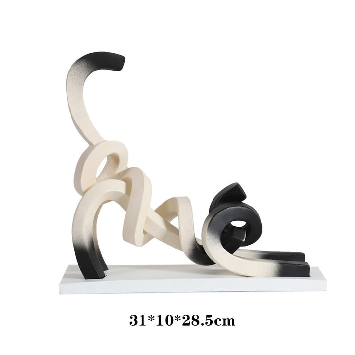 Abstract Art Kat Sculptuur