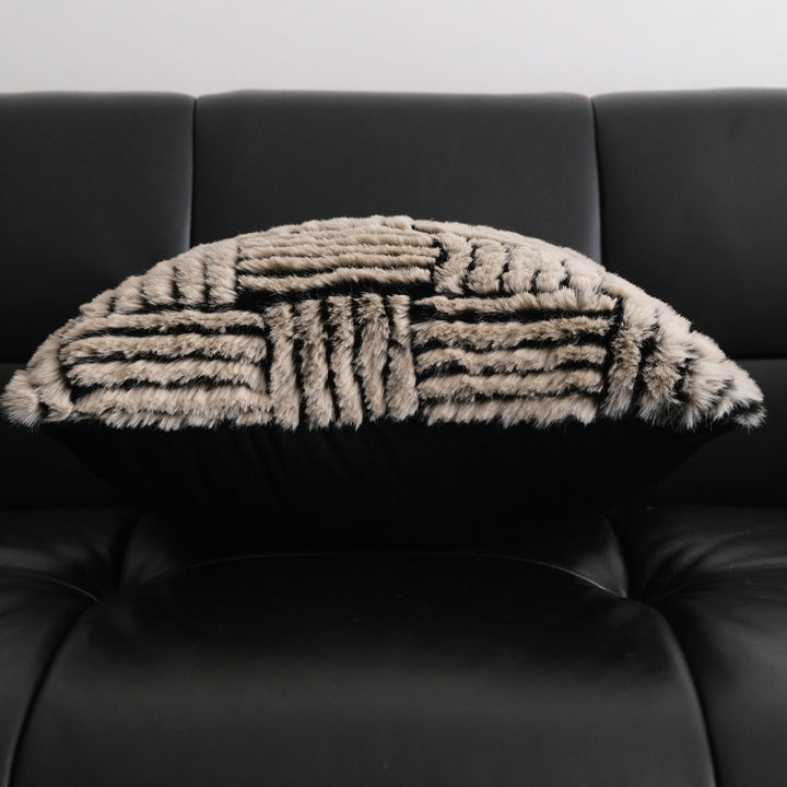 Chique Textuur Faux Bont Accent Kussen voor Huishouddecoratie
