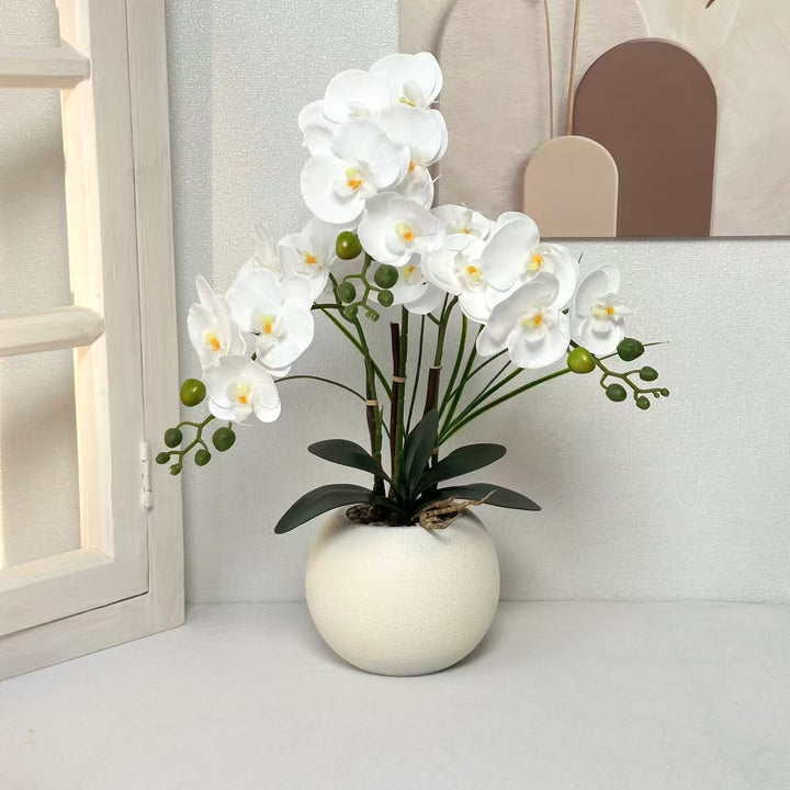 Elegante Kunstachtige Orchidee Plant Arrangement voor Thuis Decor