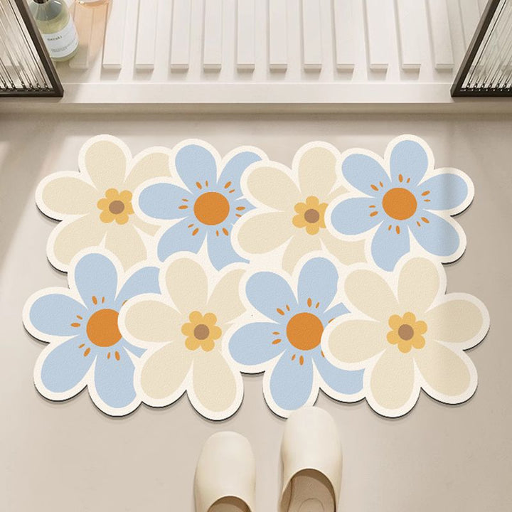 Decoratieve Bloem Motief Vloermat