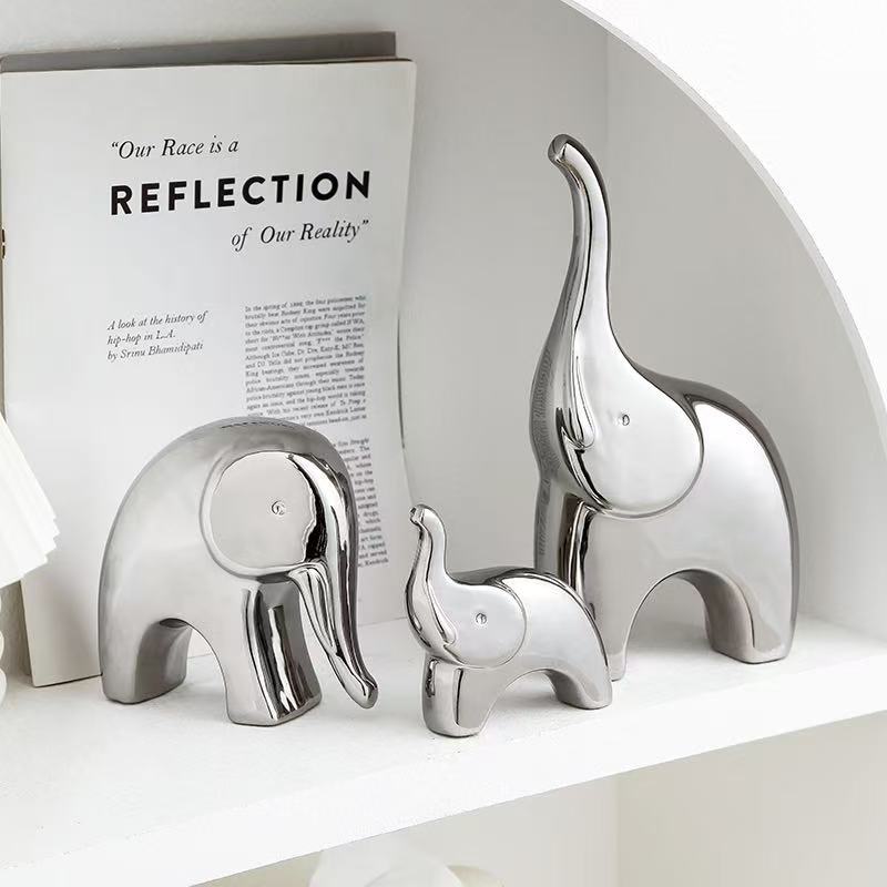 Decoratieve Metalen Olifanten Beeldjes voor Huisdecoratie