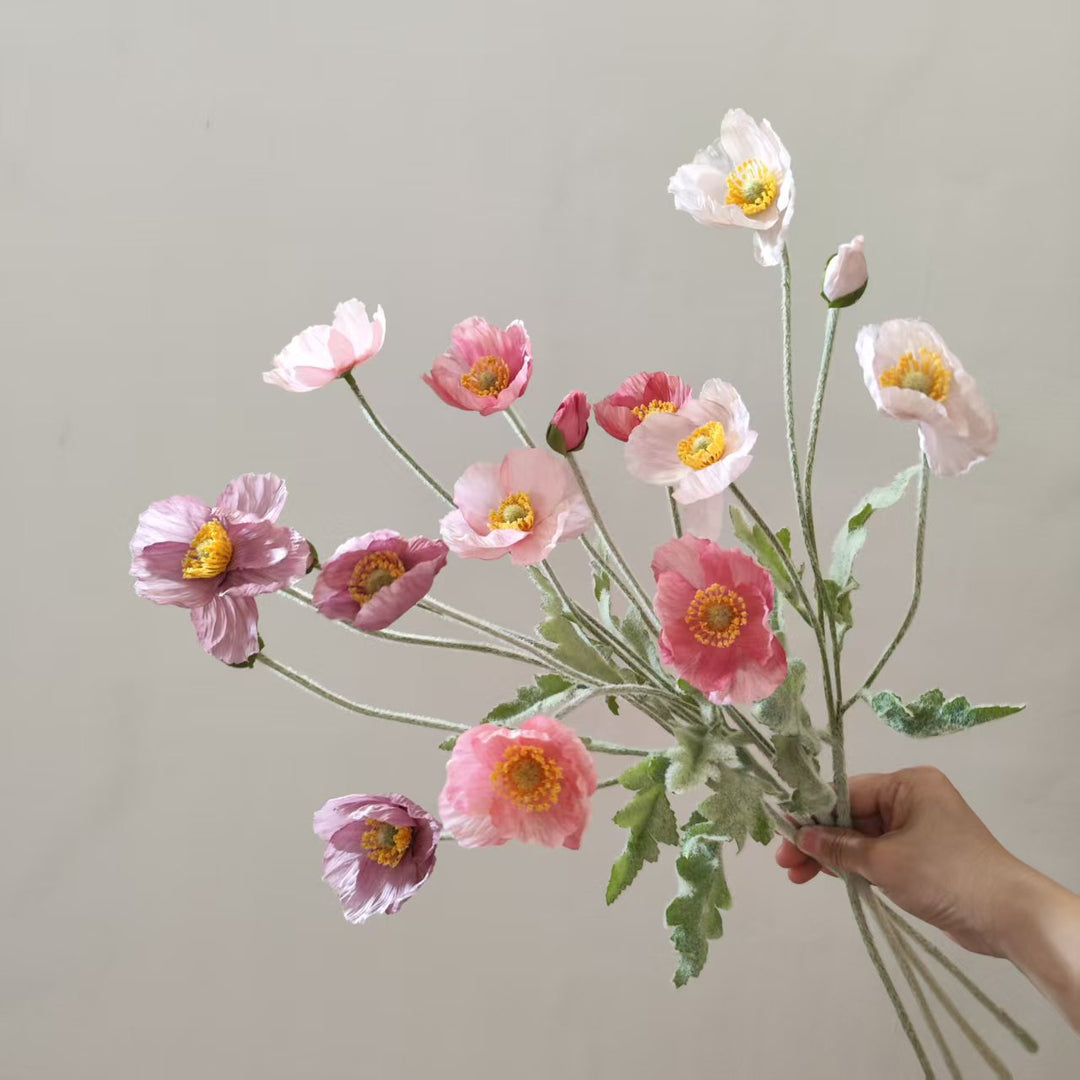 Levensechte Klaprozenbloem Steel