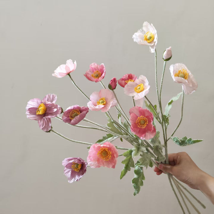 Levensechte Klaprozenbloem Steel
