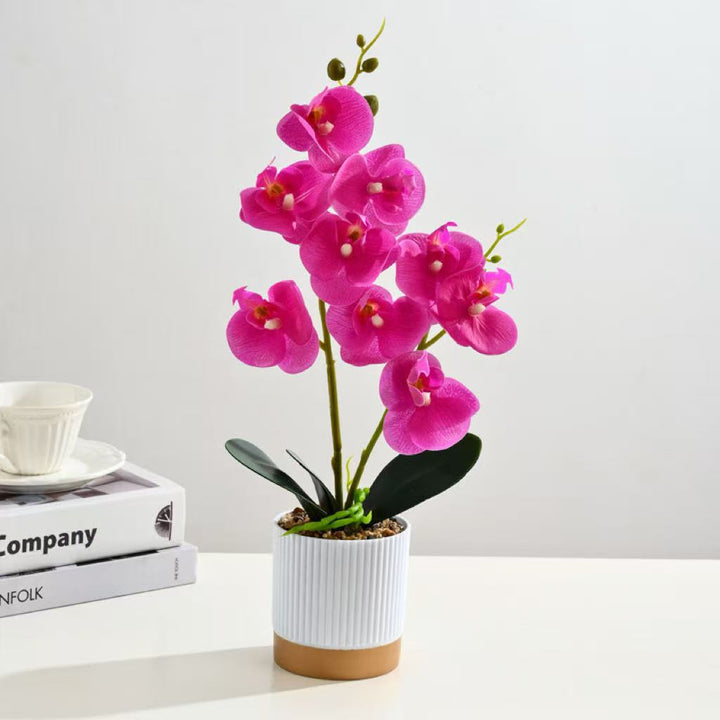 Elegante Kunstmatige Roze Orchidee Plant voor Huisdecoratie